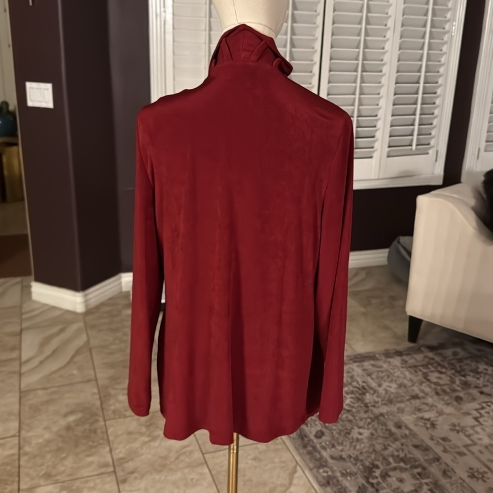 Chico's deep red Ruffled 2 pc Top - Picture 6 of 9